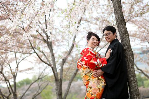 群馬和装前撮りロケーションフォト桜