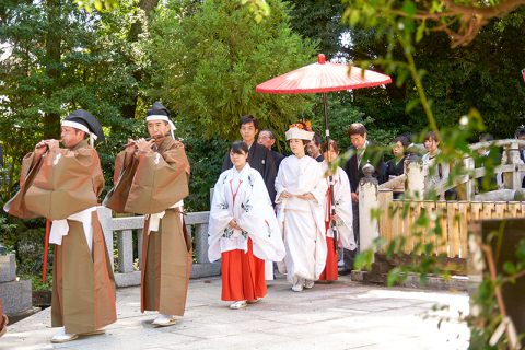 進雄神社で和婚神前式