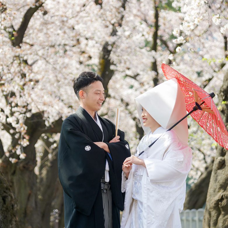 群馬県桜和装前撮りロケーションフォト