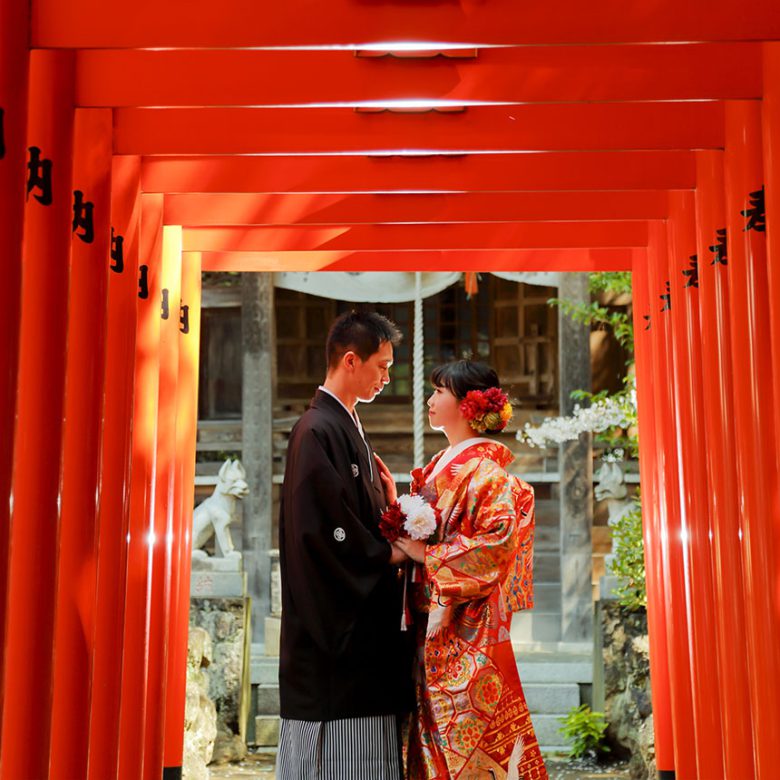 群馬県神社で和装前撮りロケーションフォト