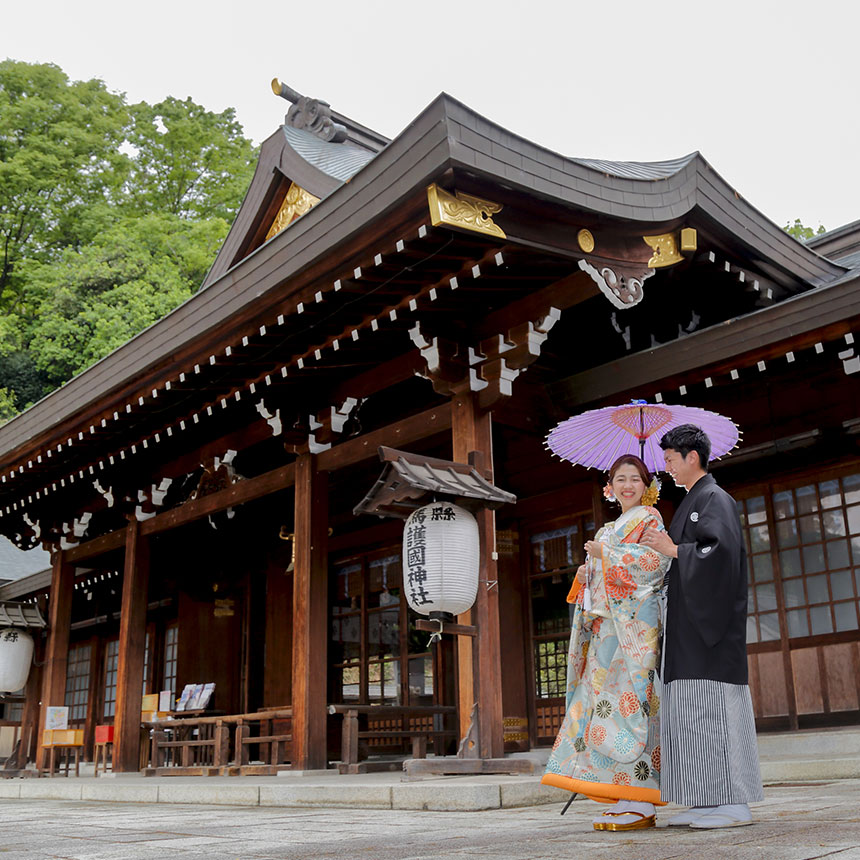 群馬県神社で和装前撮りロケーションフォト