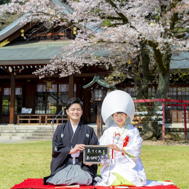 群馬県桜和装前撮りロケーションフォト