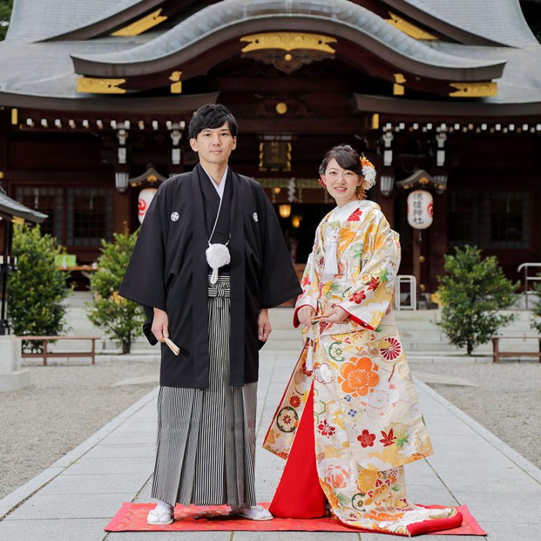 神社和装前撮りロケーションフォト写真だ結婚式