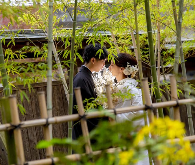 臨江閣日本庭園前撮りロケーションフォト