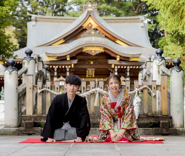 進雄神社群馬縣護國神社和装ロケーションフォト