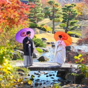 秋の和装ロケーションフォト紅葉
