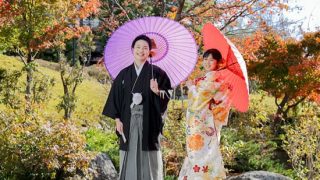 秋の和装ロケーションフォト紅葉